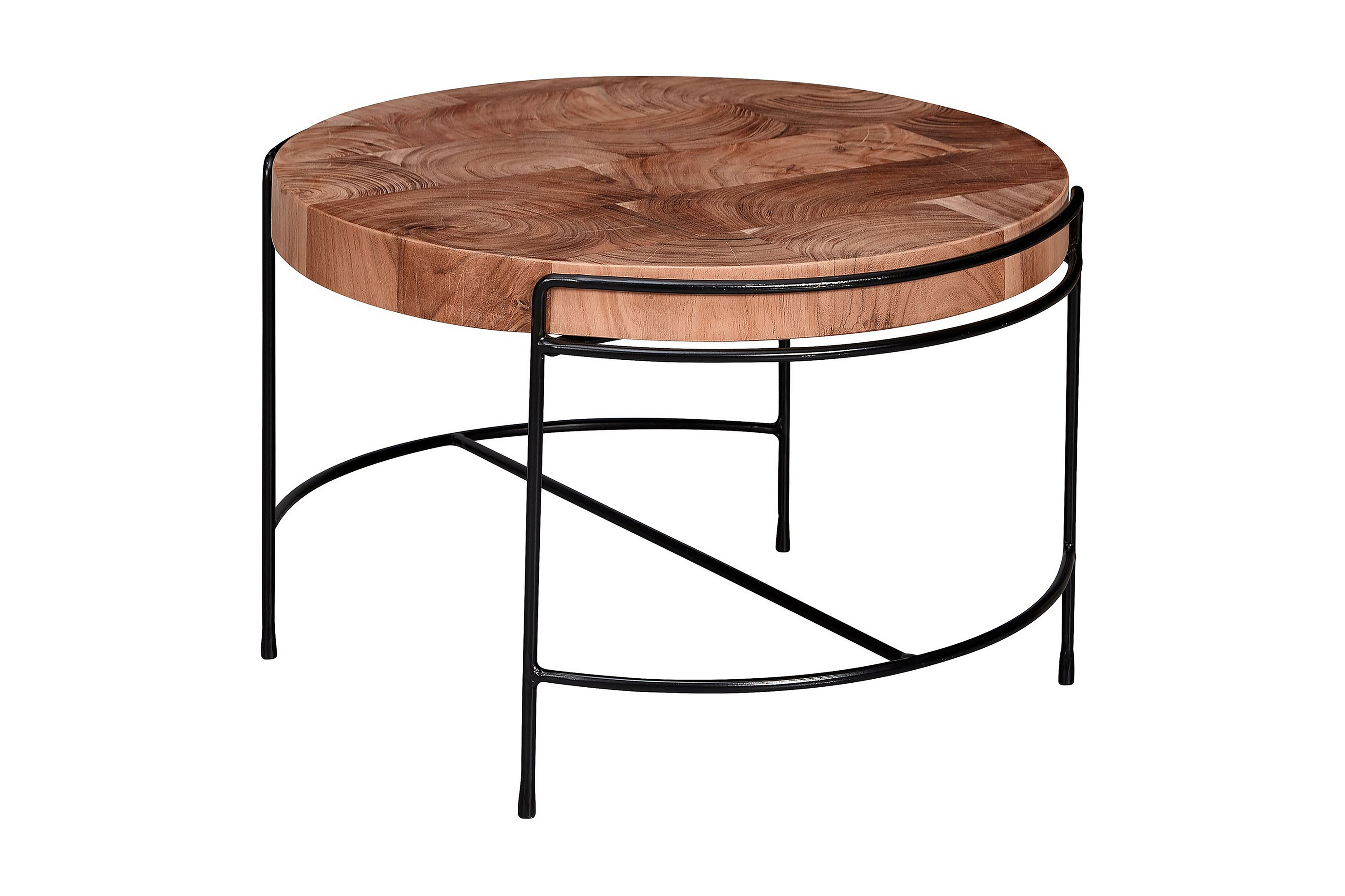 seneca soffbord 62x40 cm runt brun/svart -