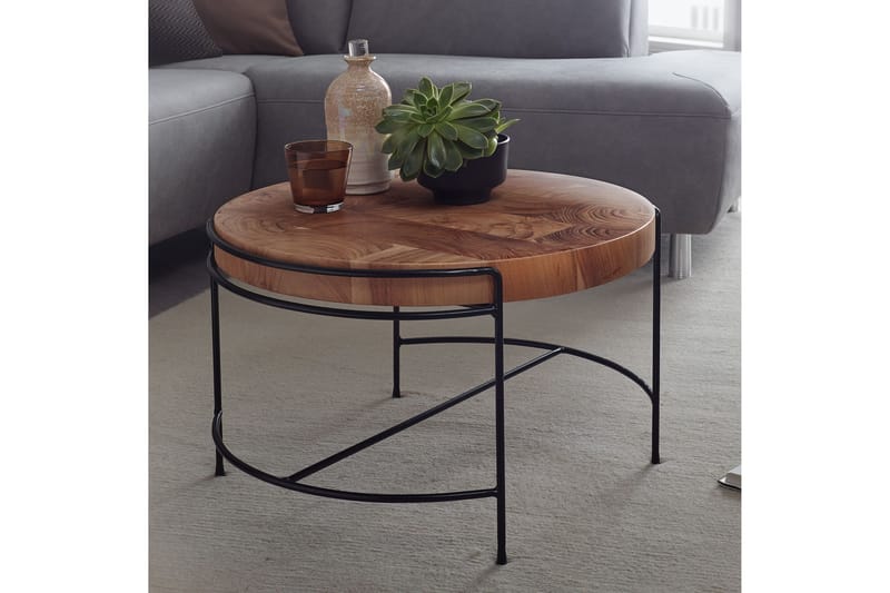 SENECA Soffbord 62x40 cm Runt Brun/Svart - Möbler - Vardagsrum - Soffbord & vardagsrumsbord - Soffbord