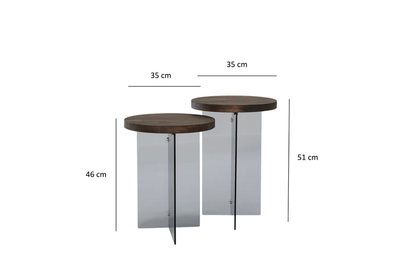 Serenity Soffbord 35 cm - Grå - Möbler - Vardagsrum - Soffbord & vardagsrumsbord - Satsbord