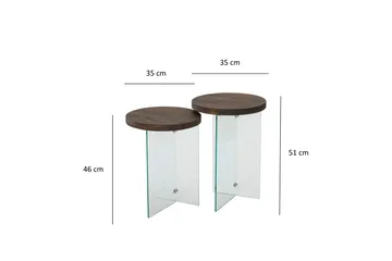Serenity Soffbord 35 cm - Valnöt - Möbler - Vardagsrum - Soffbord & vardagsrumsbord - Satsbord