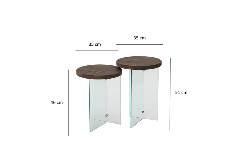 Serenity Soffbord 35 cm - Valnöt - Möbler - Vardagsrum - Soffbord & vardagsrumsbord - Satsbord