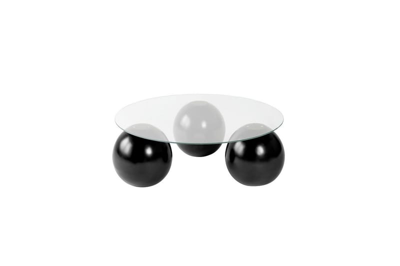 Soffbord Sibas Svart / Transparent - Svart/Silver - Möbler - Vardagsrum - Soffbord & vardagsrumsbord - Soffbord
