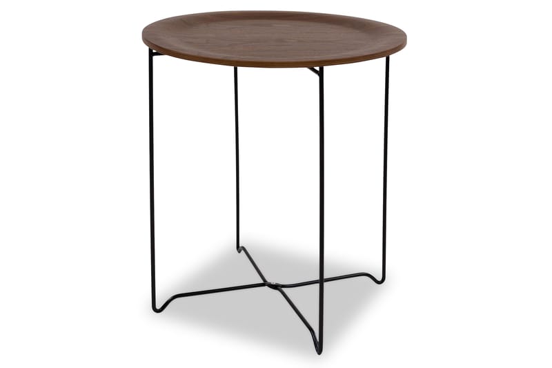 SIBEL Soffbord 45 cm Runt Valnöt/Svart - Möbler - Vardagsrum - Soffbord & vardagsrumsbord - Soffbord