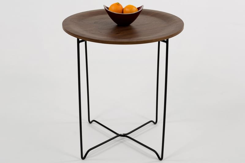 SIBEL Soffbord 45 cm Runt Valnöt/Svart - Möbler - Vardagsrum - Soffbord & vardagsrumsbord - Soffbord