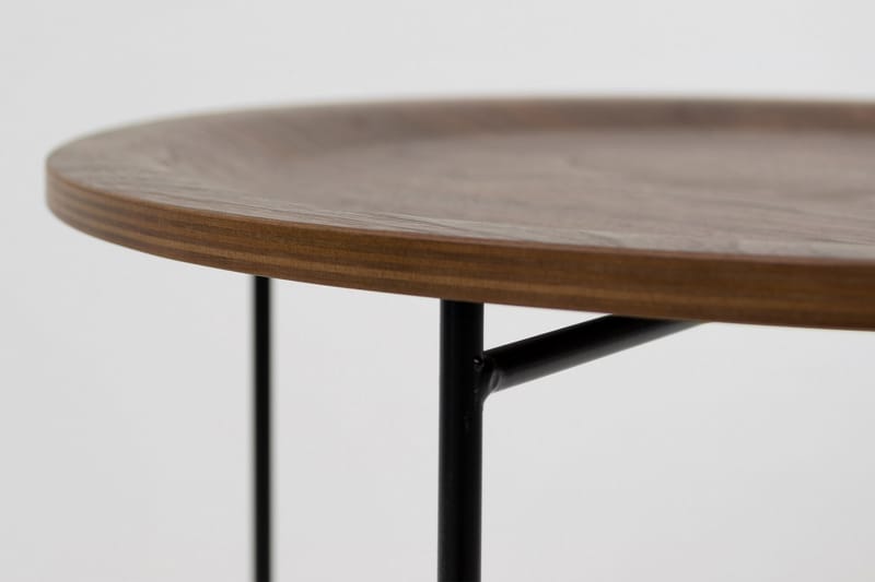 SIBEL Soffbord 45 cm Runt Valnöt/Svart - Möbler - Vardagsrum - Soffbord & vardagsrumsbord - Soffbord