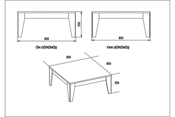Sincerely Soffbord 85 cm Marmormönster - Svart/Valnötsbrun - Möbler - Vardagsrum - Soffbord & vardagsrumsbord - Soffbord