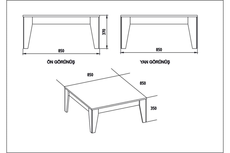 Sincerely Soffbord 85 cm Marmormönster - Svart/Valnötsbrun - Möbler - Vardagsrum - Soffbord & vardagsrumsbord - Soffbord