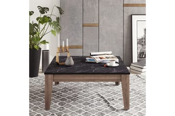 Sincerely Soffbord 85 cm Marmormönster - Svart/Valnötsbrun - Möbler - Vardagsrum - Soffbord & vardagsrumsbord - Soffbord