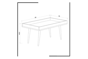 Skaberg Soffbord 80 cm - Vit/Natur - Möbler - Vardagsrum - Soffbord & vardagsrumsbord - Soffbord