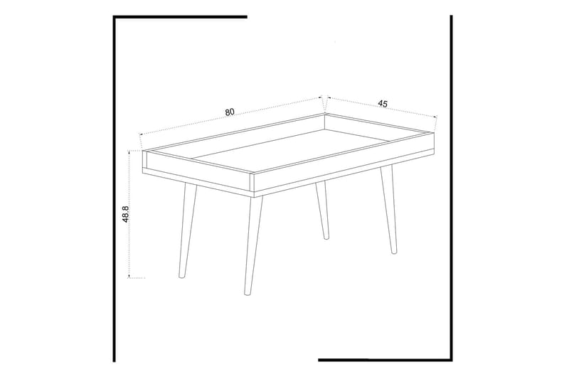 Skaberg Soffbord 80 cm - Vit/Natur - Möbler - Vardagsrum - Soffbord & vardagsrumsbord - Soffbord