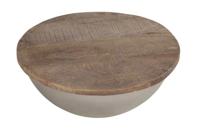 Skålformat soffbord Ã˜60 cm massivt mangoträ - Brun - Soffbord - Bord