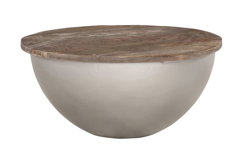 Skålformat soffbord Ã˜60 cm massivt mangoträ - Brun - Soffbord - Bord