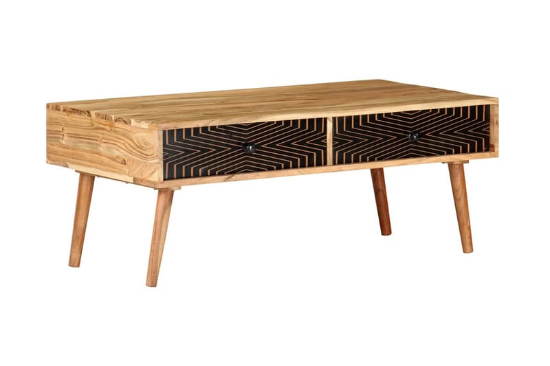 Soffbord 100x50x39 cm massivt akaciaträ - Brun - Möbler - Vardagsrum - Soffbord & vardagsrumsbord - Soffbord