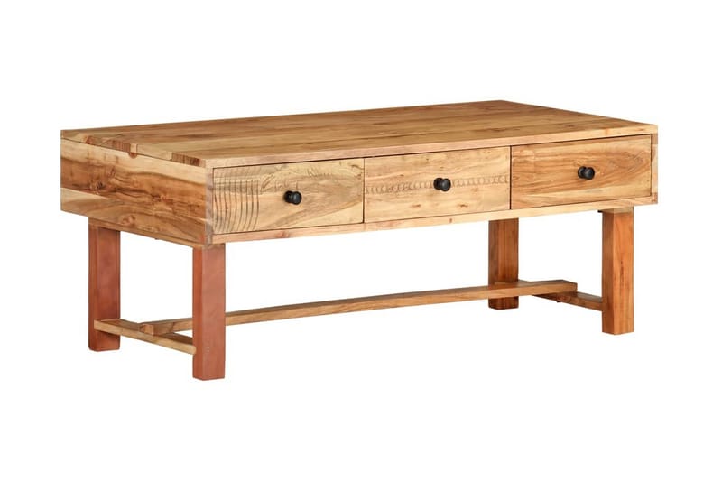 Soffbord 100x50x40 cm massivt akaciaträ - Brun - Möbler - Vardagsrum - Soffbord & vardagsrumsbord - Soffbord