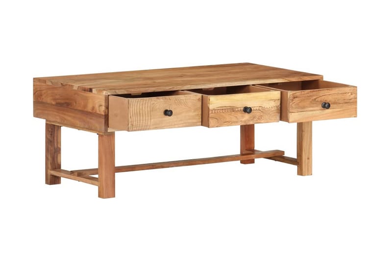 Soffbord 100x50x40 cm massivt akaciaträ - Brun - Möbler - Vardagsrum - Soffbord & vardagsrumsbord - Soffbord
