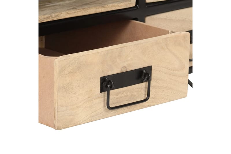 Soffbord 100x50x40 cm massivt mangoträ - Svart - Möbler - Vardagsrum - Soffbord & vardagsrumsbord - Soffbord