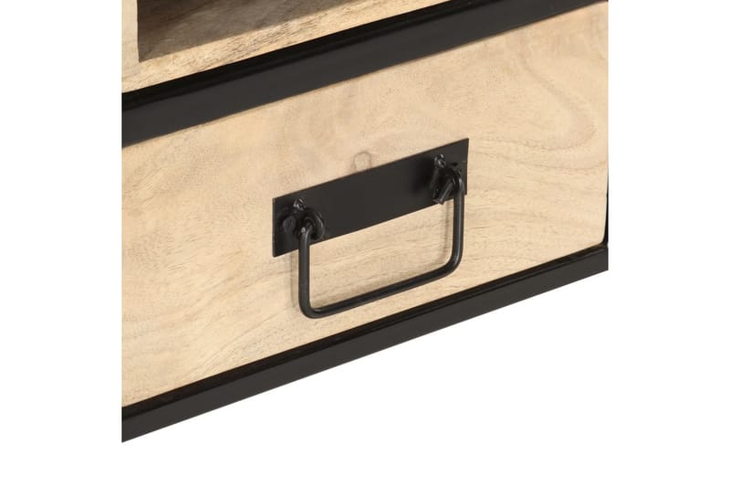 Soffbord 100x50x40 cm massivt mangoträ - Svart - Möbler - Vardagsrum - Soffbord & vardagsrumsbord - Soffbord