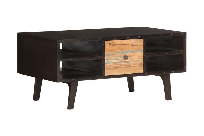 Soffbord 100x50x45 cm massivt återvunnet trä - Svart - Möbler - Vardagsrum - Soffbord & vardagsrumsbord - Soffbord
