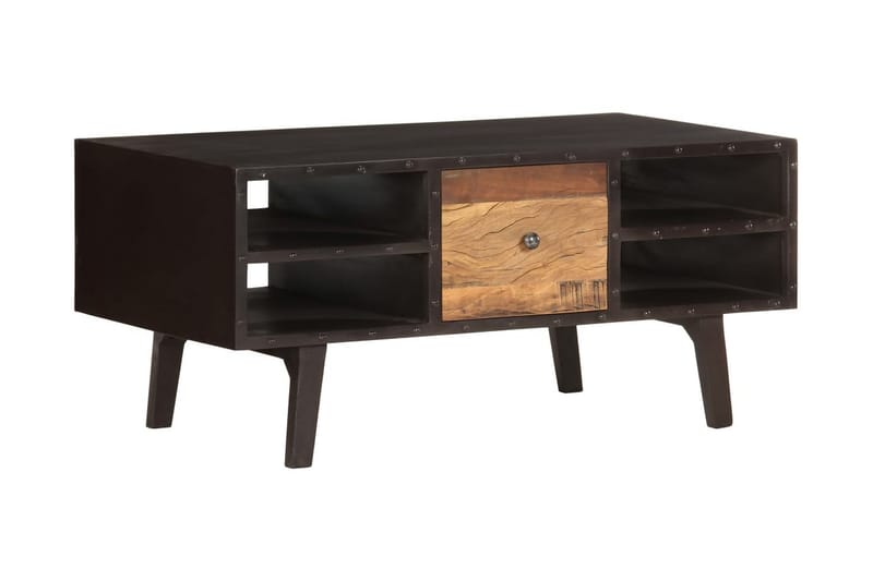 Soffbord 100x50x45 cm massivt återvunnet trä - Svart - Möbler - Vardagsrum - Soffbord & vardagsrumsbord - Soffbord