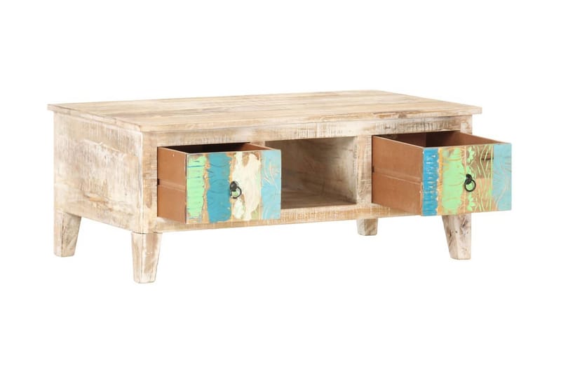 Soffbord 100x55x40 cm grovt akaciaträ - Flerfärgad - Möbler - Vardagsrum - Soffbord & vardagsrumsbord - Soffbord