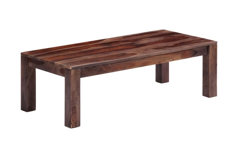 Soffbord 110x50x35 cm massivt sheshamträ grå - Grå - Soffbord - Bord