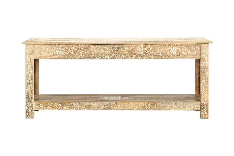 Soffbord 110x50x45 cm mandmålat massivt mangoträ - Brun - Möbler - Vardagsrum - Soffbord & vardagsrumsbord - Soffbord