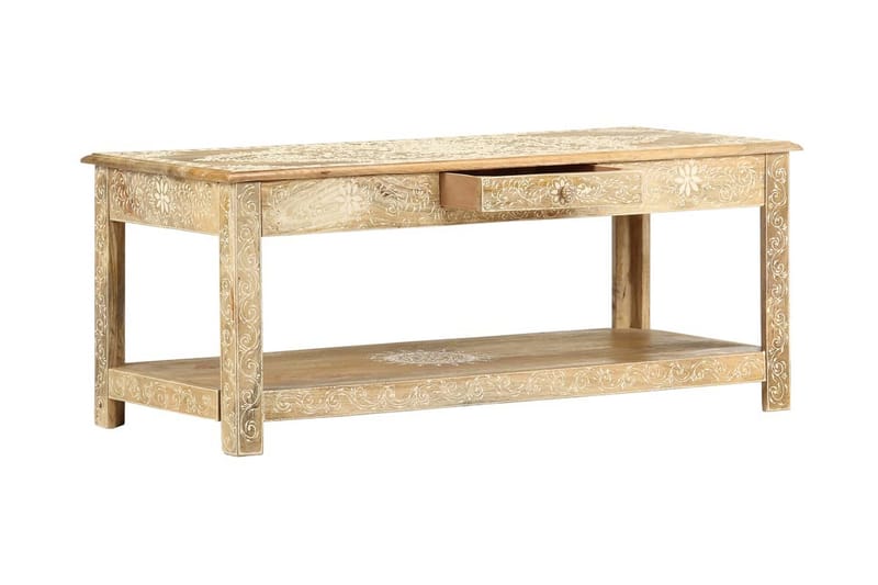 Soffbord 110x50x45 cm mandmålat massivt mangoträ - Brun - Möbler - Vardagsrum - Soffbord & vardagsrumsbord - Soffbord