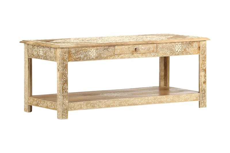 Soffbord 110x50x45 cm mandmålat massivt mangoträ - Brun - Möbler - Vardagsrum - Soffbord & vardagsrumsbord - Soffbord