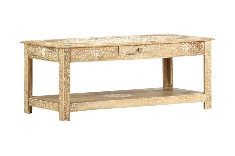 Soffbord 110x50x45 cm mandmålat massivt mangoträ - Brun - Möbler - Vardagsrum - Soffbord & vardagsrumsbord - Soffbord