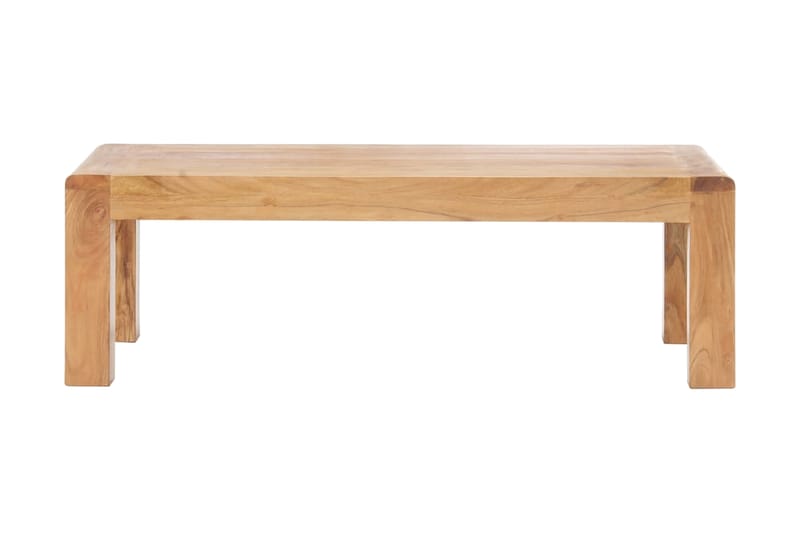 Soffbord 110x60x35 cm massivt akaciaträ med sheshamfinish - Vit - Bord - Soffbord
