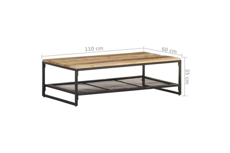 Soffbord 110x60x35 cm massivt återvunnet trä - Brun - Möbler - Vardagsrum - Soffbord & vardagsrumsbord - Soffbord