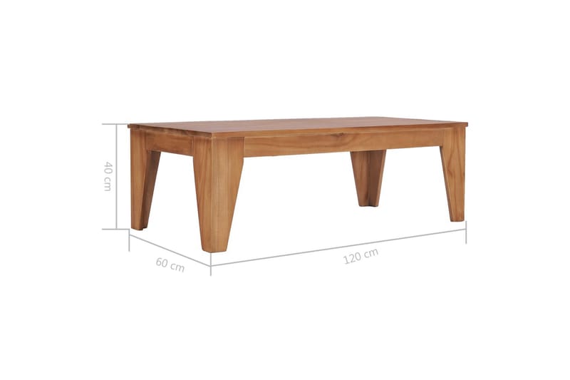 Soffbord 120x60x40 cm massiv teak - Brun - Bord - Soffbord