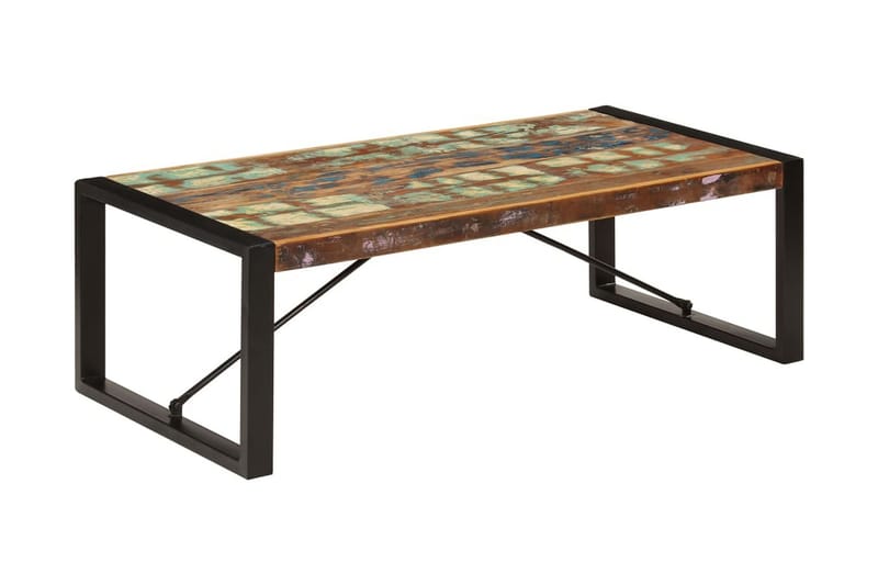 Soffbord 120x60x40 cm massivt återvunnet trä - Flerfärgad - Soffbord - Bord