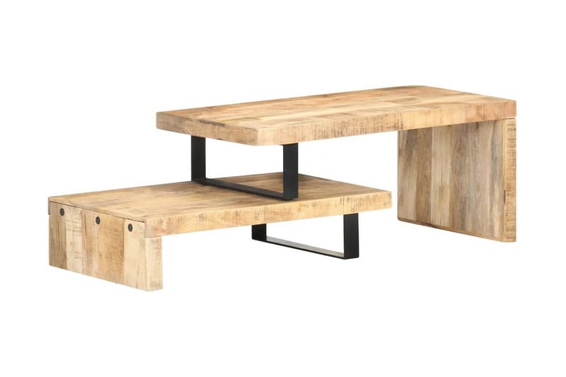 Soffbord 2 st massivt mangoträ - Brun - Möbler - Vardagsrum - Soffbord & vardagsrumsbord - Soffbord
