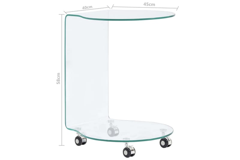 Soffbord 45x40x58 cm härdat glas - Möbler - Vardagsrum - Soffbord & vardagsrumsbord - Soffbord