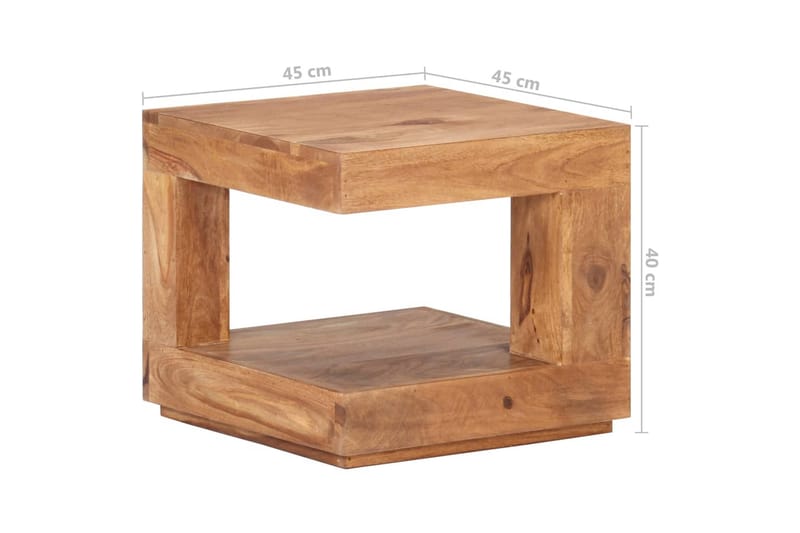 Soffbord 45x45x40 cm massivt sheshamträ - Brun - Möbler - Vardagsrum - Soffbord & vardagsrumsbord - Soffbord