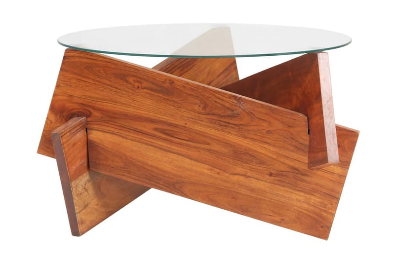 Soffbord 60 cm massivt akaciaträ - Möbler - Vardagsrum - Soffbord & vardagsrumsbord - Soffbord