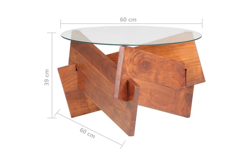 Soffbord 60 cm massivt akaciaträ - Möbler - Vardagsrum - Soffbord & vardagsrumsbord - Soffbord