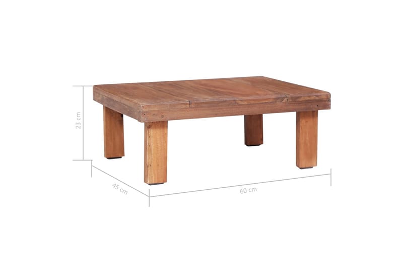 Soffbord 60x45x23 cm massivt återvunnet trä - Brun - Möbler - Vardagsrum - Soffbord & vardagsrumsbord - Soffbord