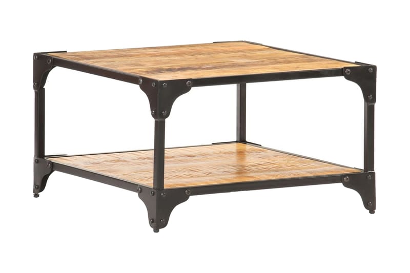 Soffbord 60x60x35 cm massivt mangoträ - Brun - Möbler - Vardagsrum - Soffbord & vardagsrumsbord - Soffbord