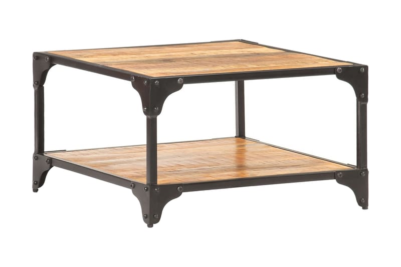 Soffbord 60x60x35 cm massivt mangoträ - Brun - Möbler - Vardagsrum - Soffbord & vardagsrumsbord - Soffbord