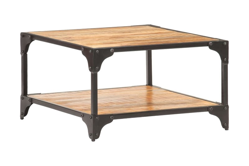 Soffbord 60x60x35 cm massivt mangoträ - Brun - Möbler - Vardagsrum - Soffbord & vardagsrumsbord - Soffbord