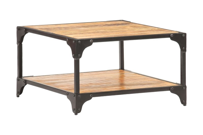 Soffbord 60x60x35 cm massivt mangoträ - Brun - Möbler - Vardagsrum - Soffbord & vardagsrumsbord - Soffbord