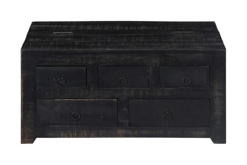 Soffbord 65x65x30 cm svart massivt mangoträ - Svart - Bord - Soffbord