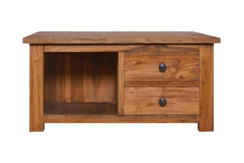 Soffbord 68x68x33 cm massiv teak - Brun - Soffbord - Bord