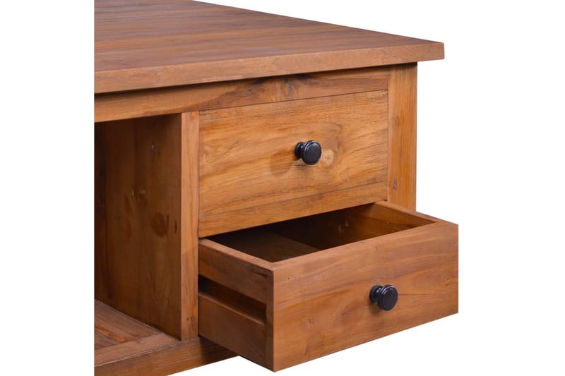 Soffbord 68x68x33 cm massiv teak - Brun - Möbler - Vardagsrum - Soffbord & vardagsrumsbord - Soffbord