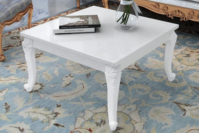 Soffbord 80x80x42 cm vit högglans - Vit - Möbler - Vardagsrum - Soffbord & vardagsrumsbord - Soffbord