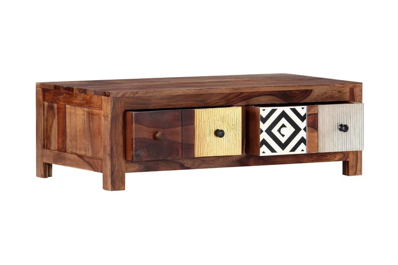 Soffbord 90x50x30 cm massivt sheshamträ - Valnötsbrun - Möbler - Vardagsrum - Soffbord & vardagsrumsbord - Soffbord