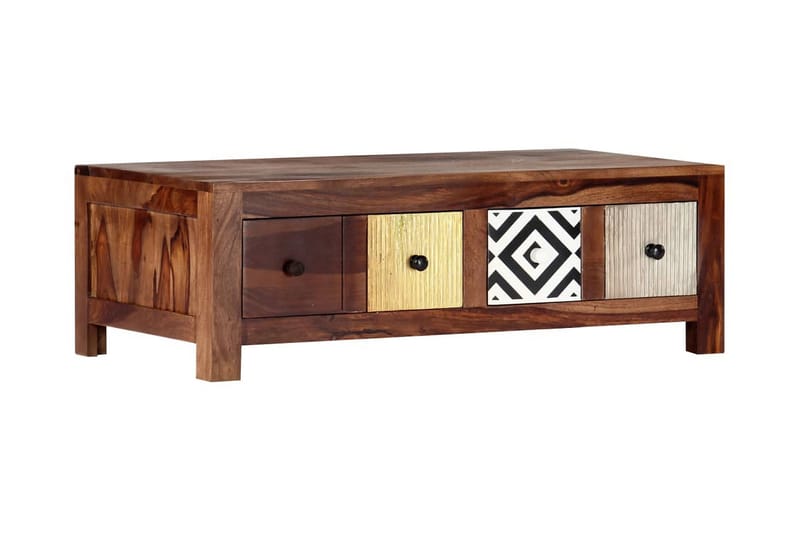 Soffbord 90x50x30 cm massivt sheshamträ - Valnötsbrun - Möbler - Vardagsrum - Soffbord & vardagsrumsbord - Soffbord