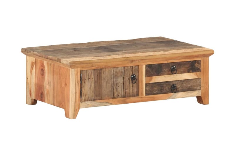 Soffbord 90x50x31 cm massivt återvunnet trä - Brun - Möbler - Vardagsrum - Soffbord & vardagsrumsbord - Soffbord